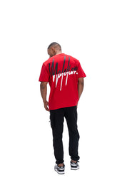 Malelions Men Split T-Shirt | Red/White