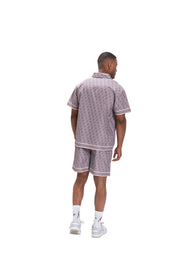 Malelions Men Monogram Shorts | Taupe