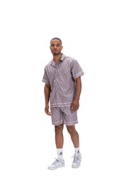 Malelions Men Monogram Shorts | Taupe