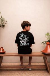 Malelions Junior Relaxed Botanical T-Shirt | Black