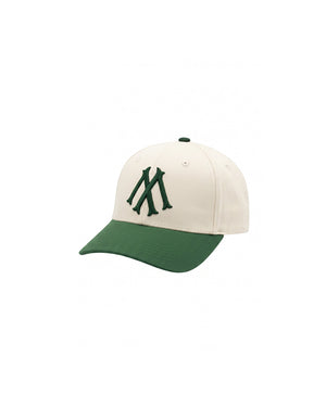Malelions Junior Icon Baseball Cap | Off-White/Racing Green