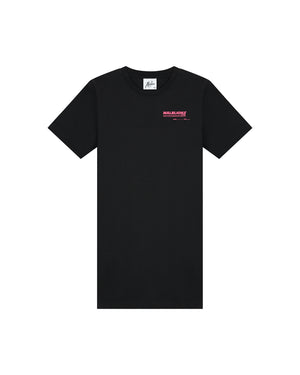 Malelions Junior Girls Paradise T-Shirt Dress | Black/Hot Pink