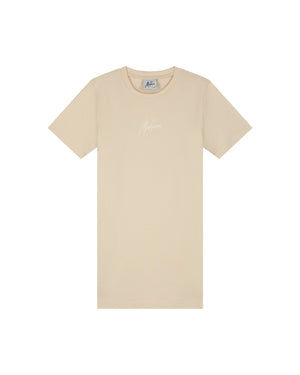Malelions Junior Girls Firma T-Shirt Dress | Beige