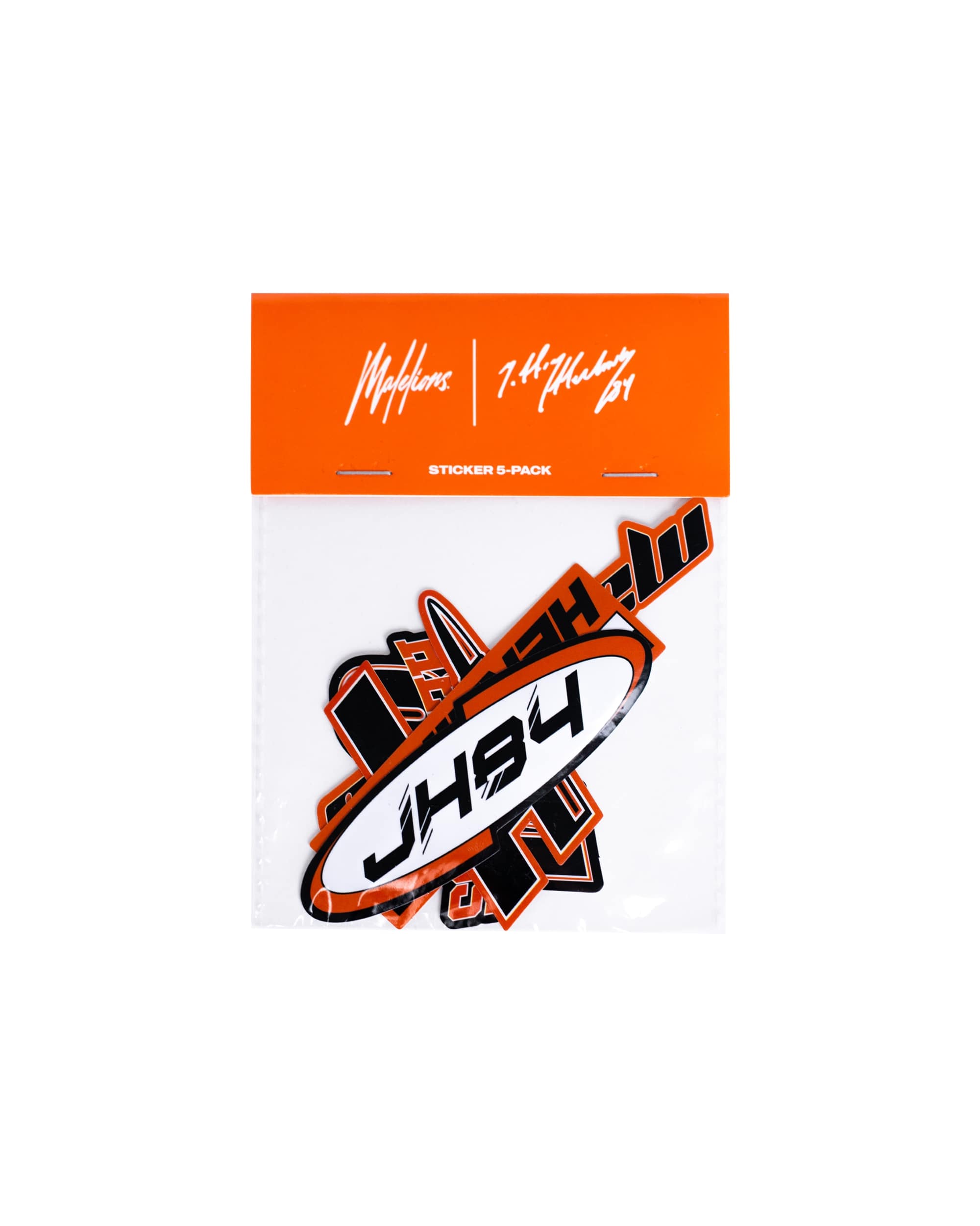 Malelions x Jeffrey Herlings Bullet Sticker 5-Pack | Black/Orange