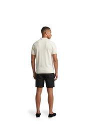 Malelions Men Knitted Zip Polo | Off-White