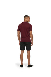 Malelions Men Knitted Zip Polo | Burgundy