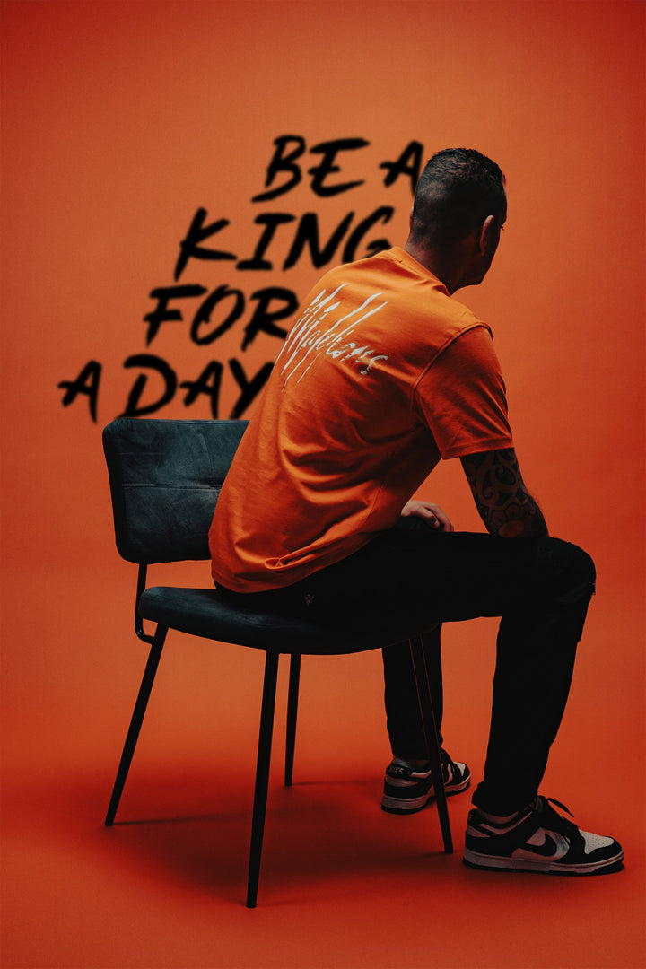 Chahid Charrak met Malelions oranje Koningsdag T-shirt