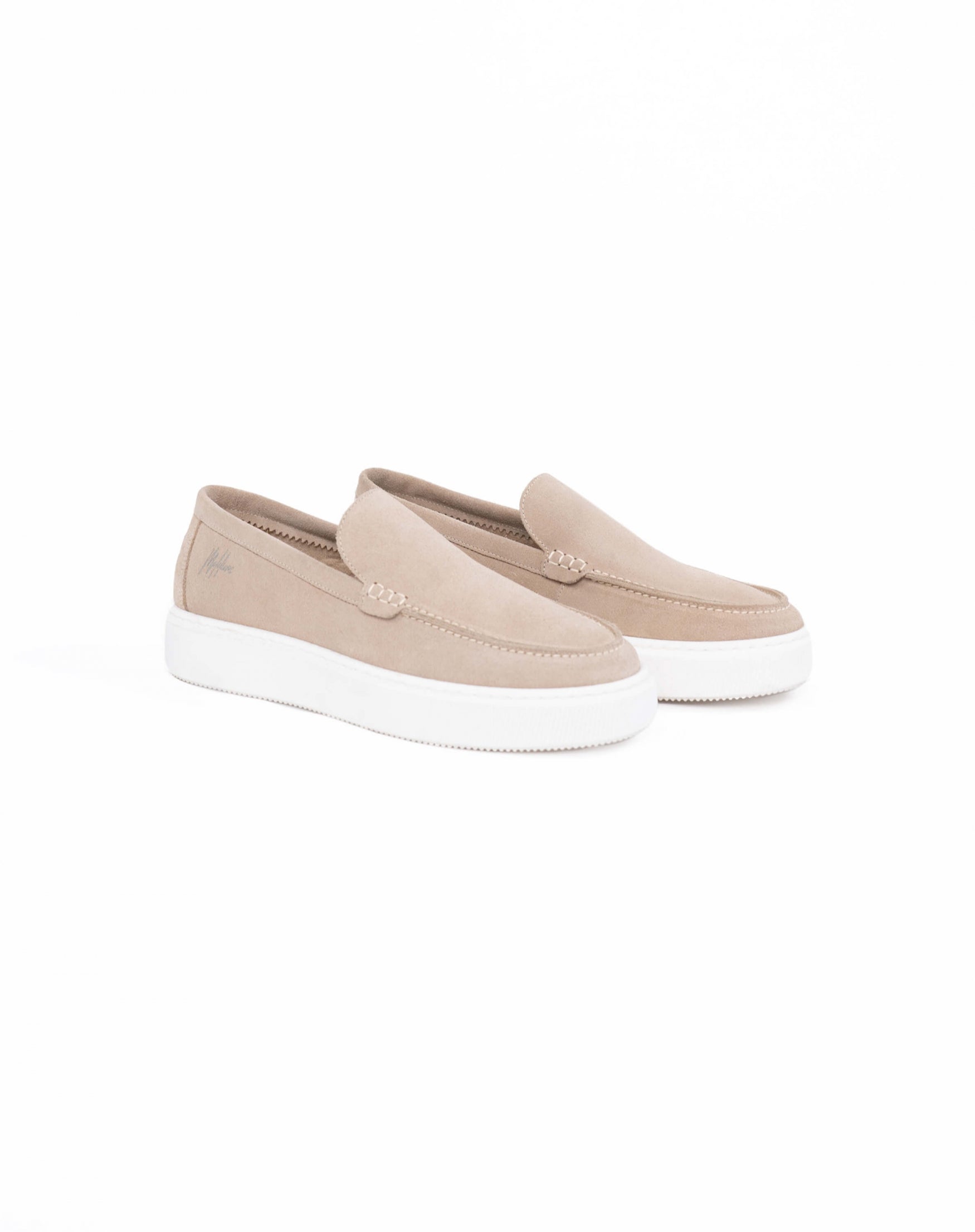  Malelions Men Low Top Cup Loafers | Beige