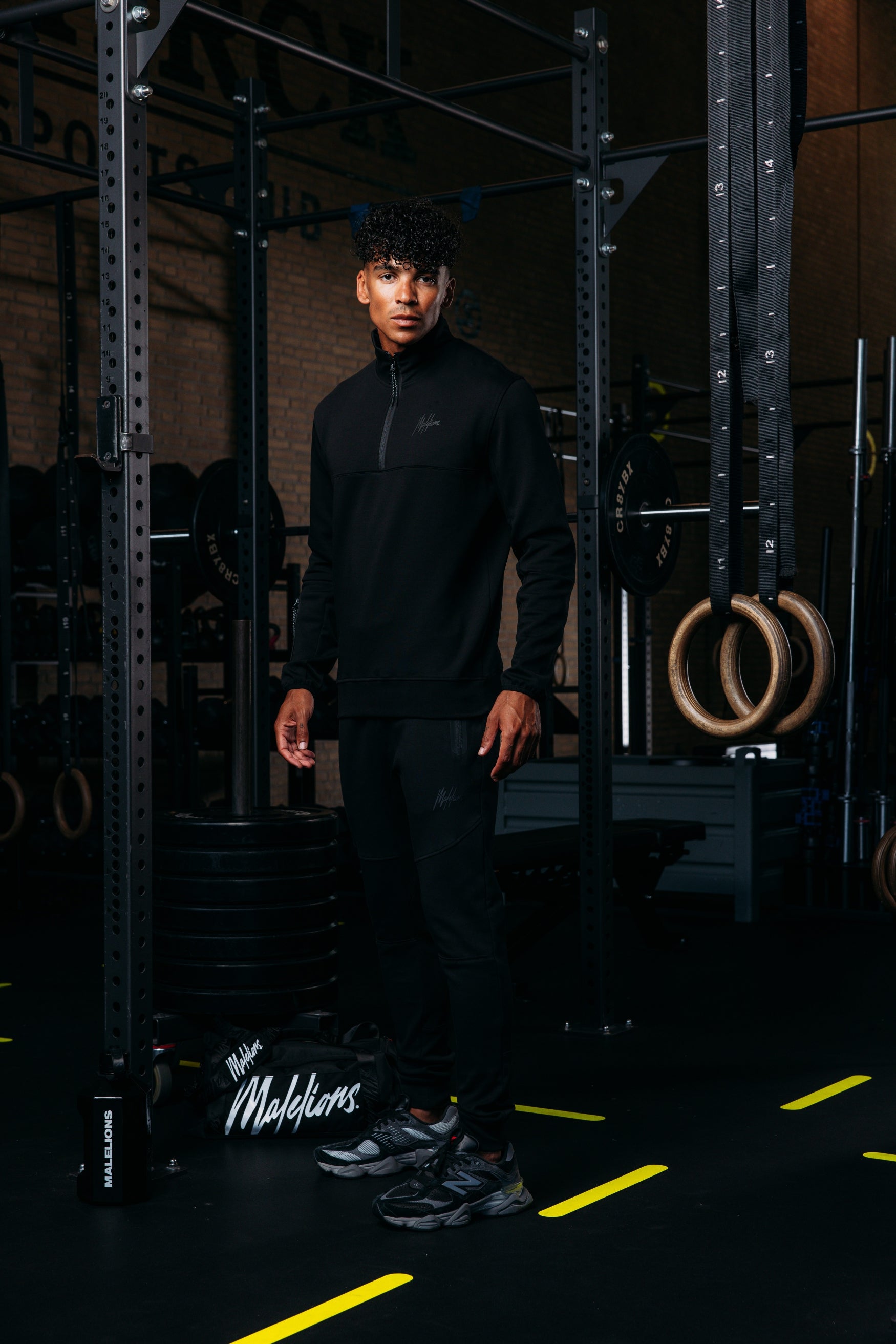 Malelions Sport Counter Half Zip | Black