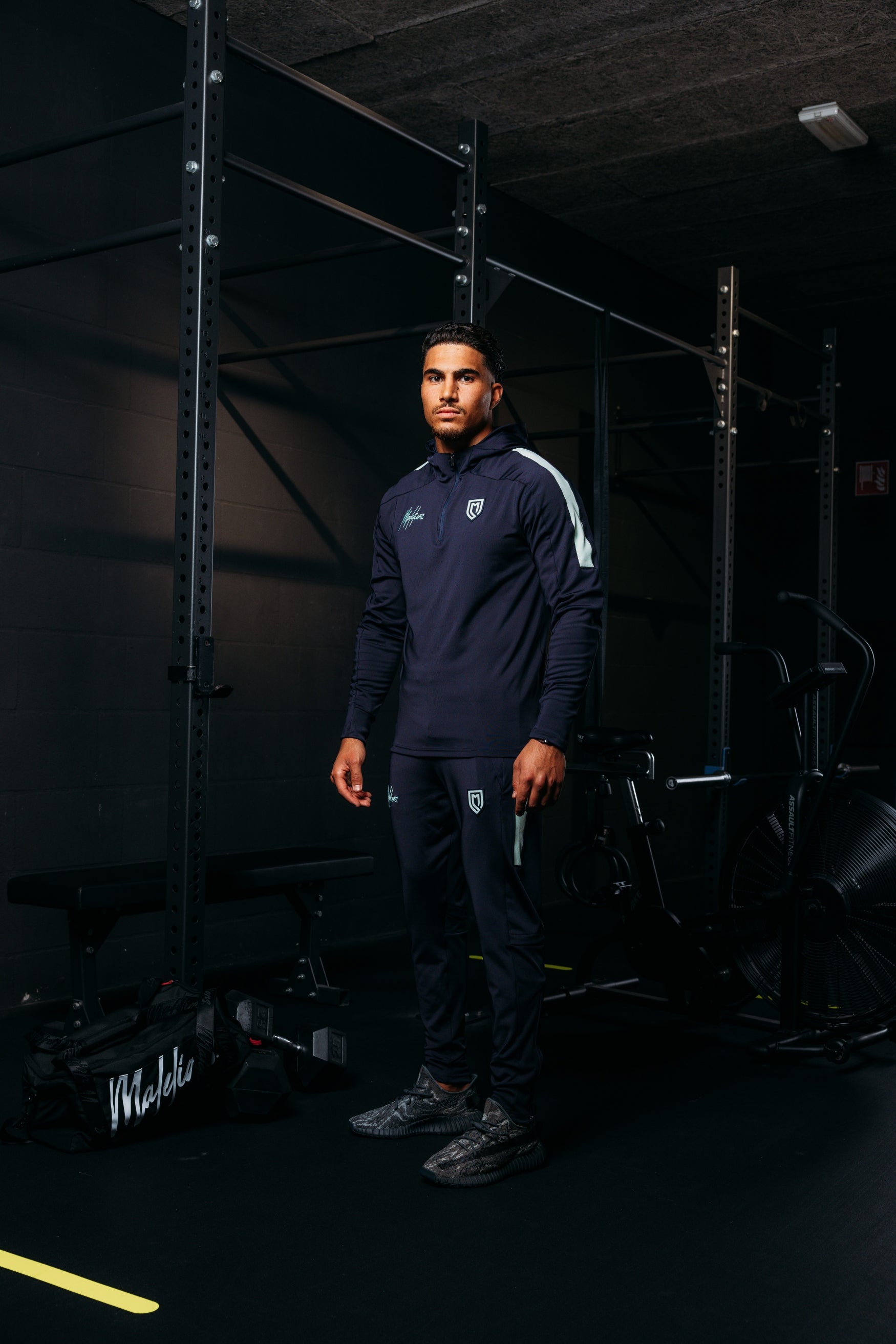 Malelions Sport Fielder Half Zip Hoodie | Navy