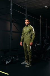 Malelions Sport Fielder Half Zip Hoodie | Army Green