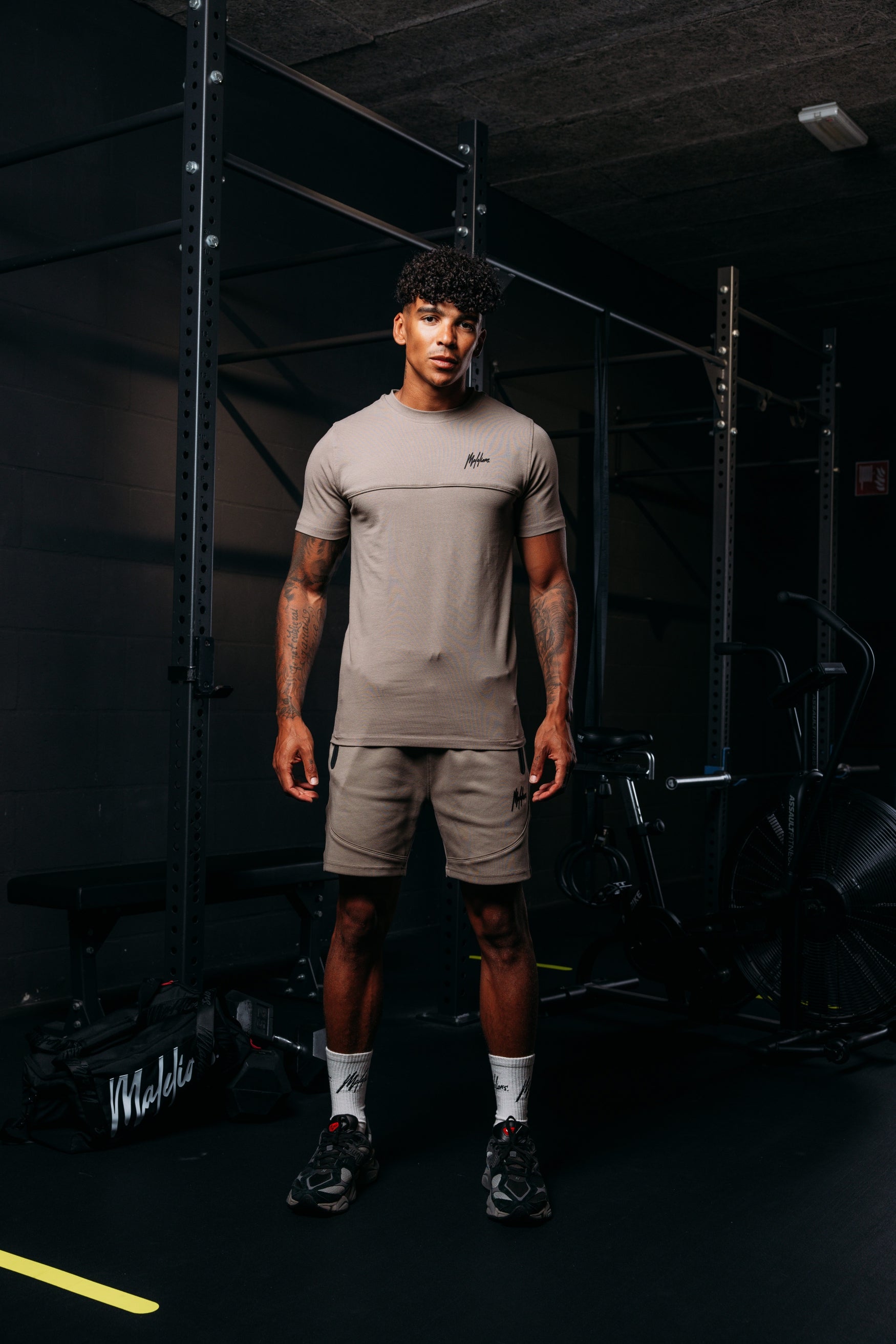 Malelions Sport Counter Shorts | Taupe