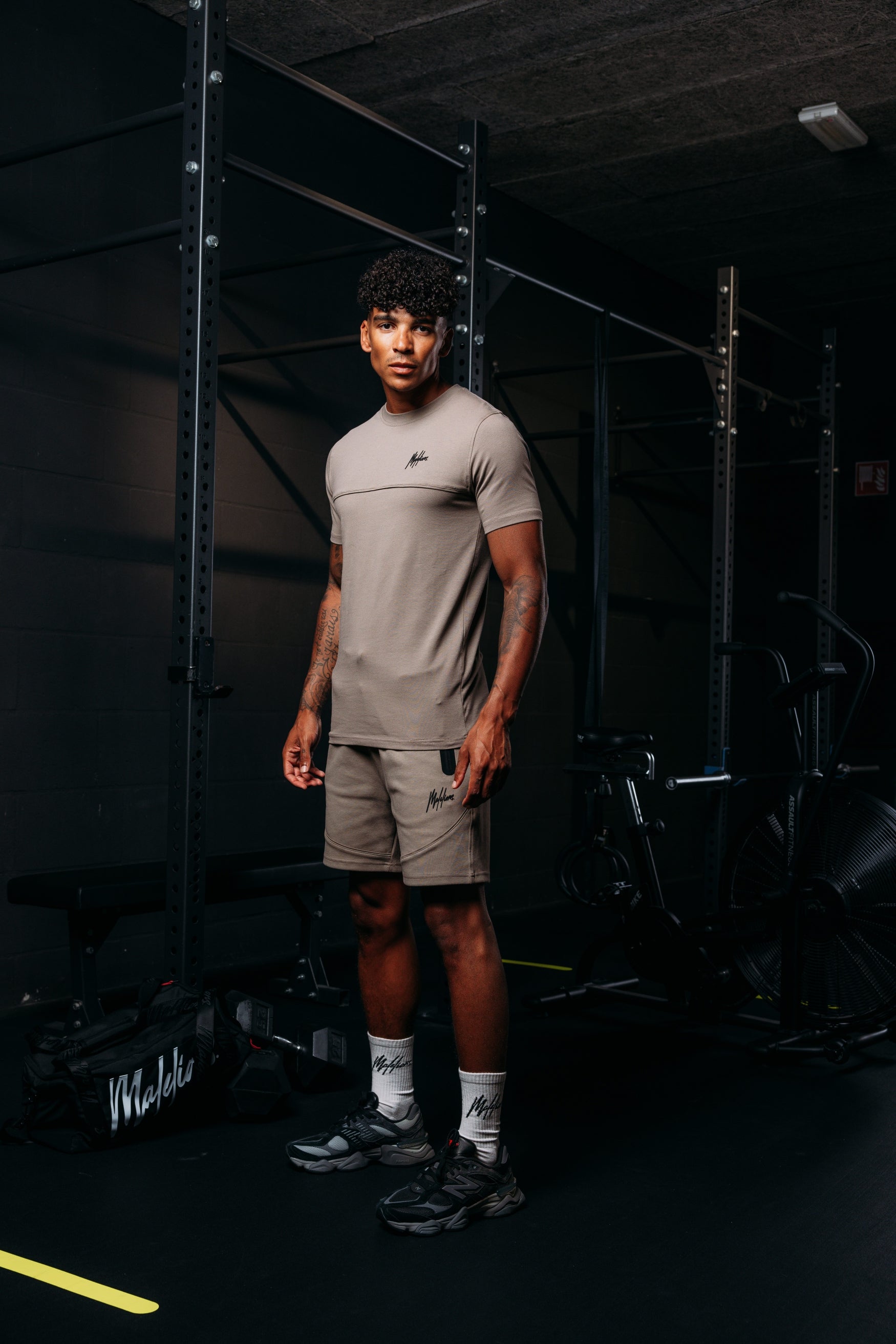 Malelions Sport Counter Shorts | Taupe