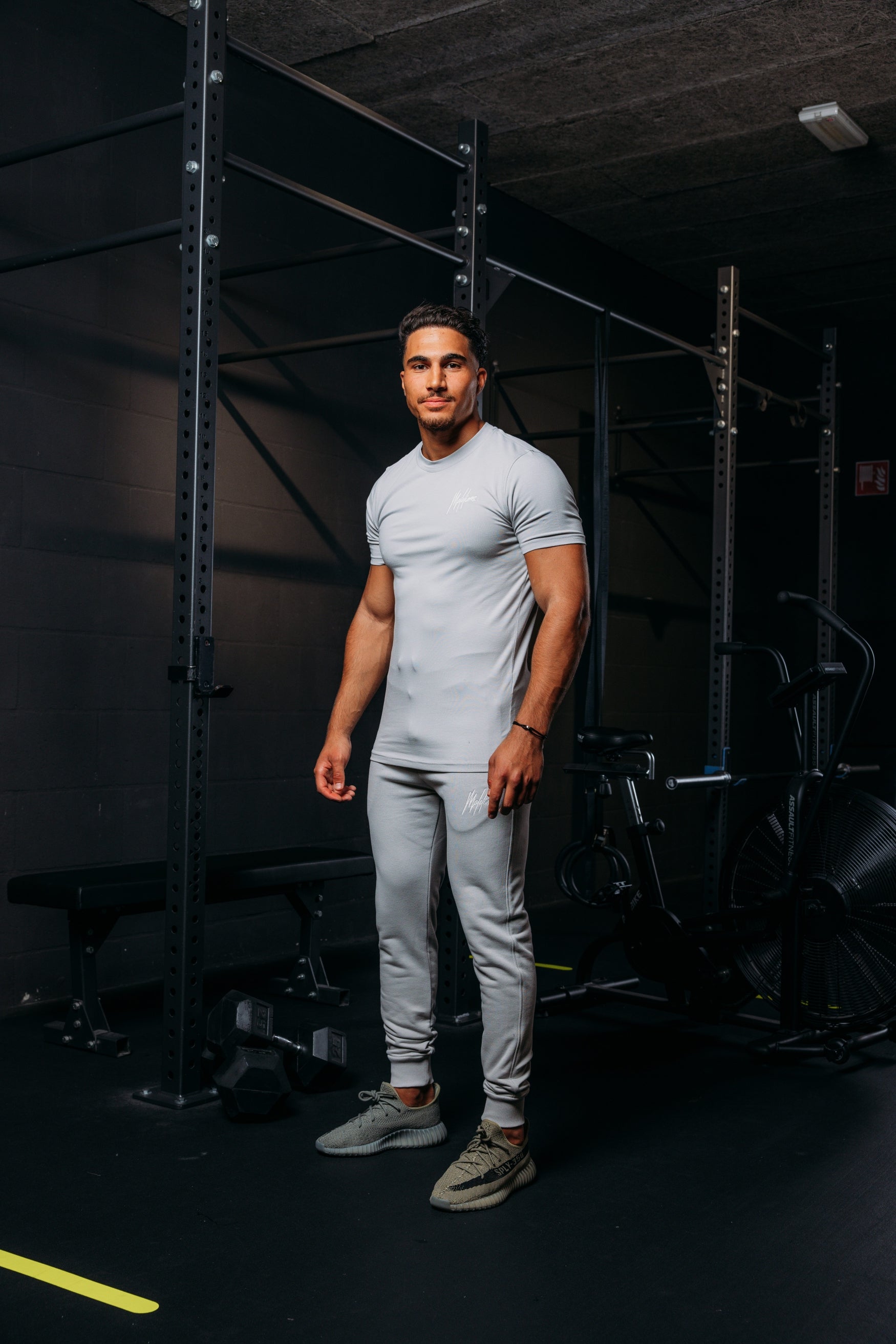 Malelions Sport Logo Sweatpants | Light Grey