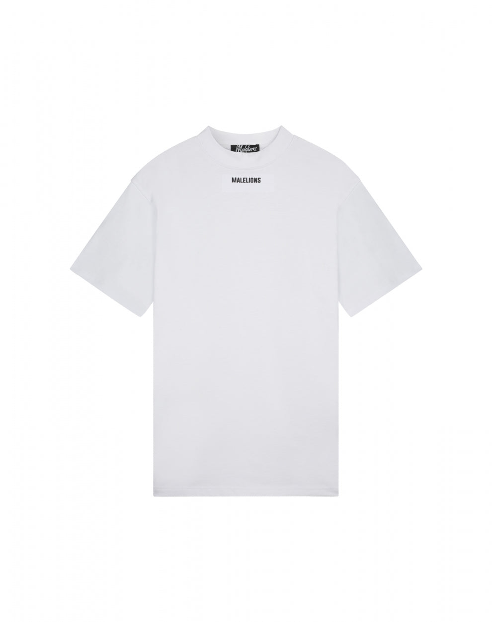 Malelions Men Collar T-Shirt | White