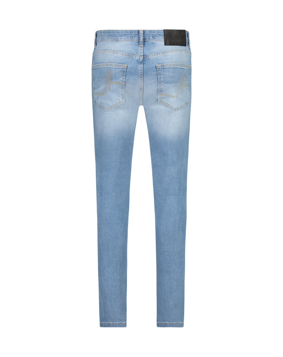 Malelions Men Ripped Biker Jeans | Light Blue