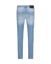 Malelions Men Ripped Biker Jeans | Light Blue