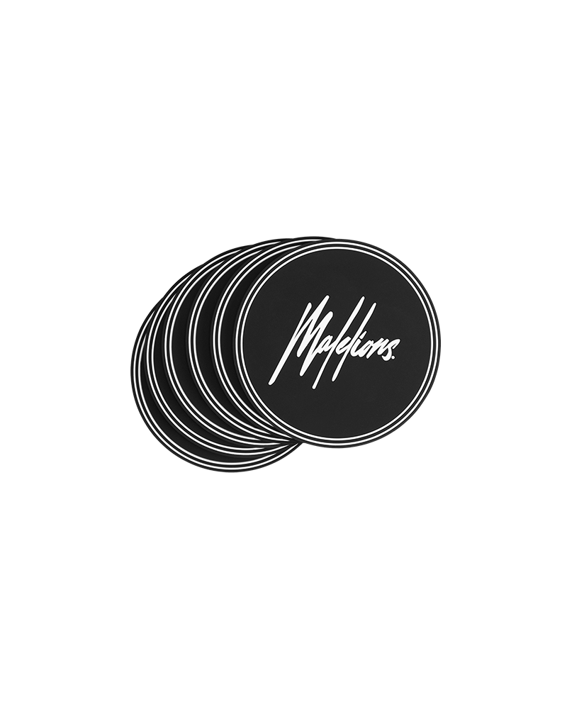 Malelions Signature Coaster 6-Pack | Black/White