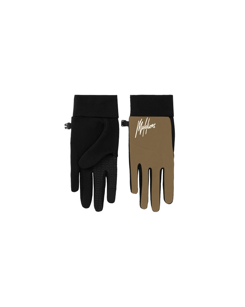  Malelions Men Signature Gloves | Taupe