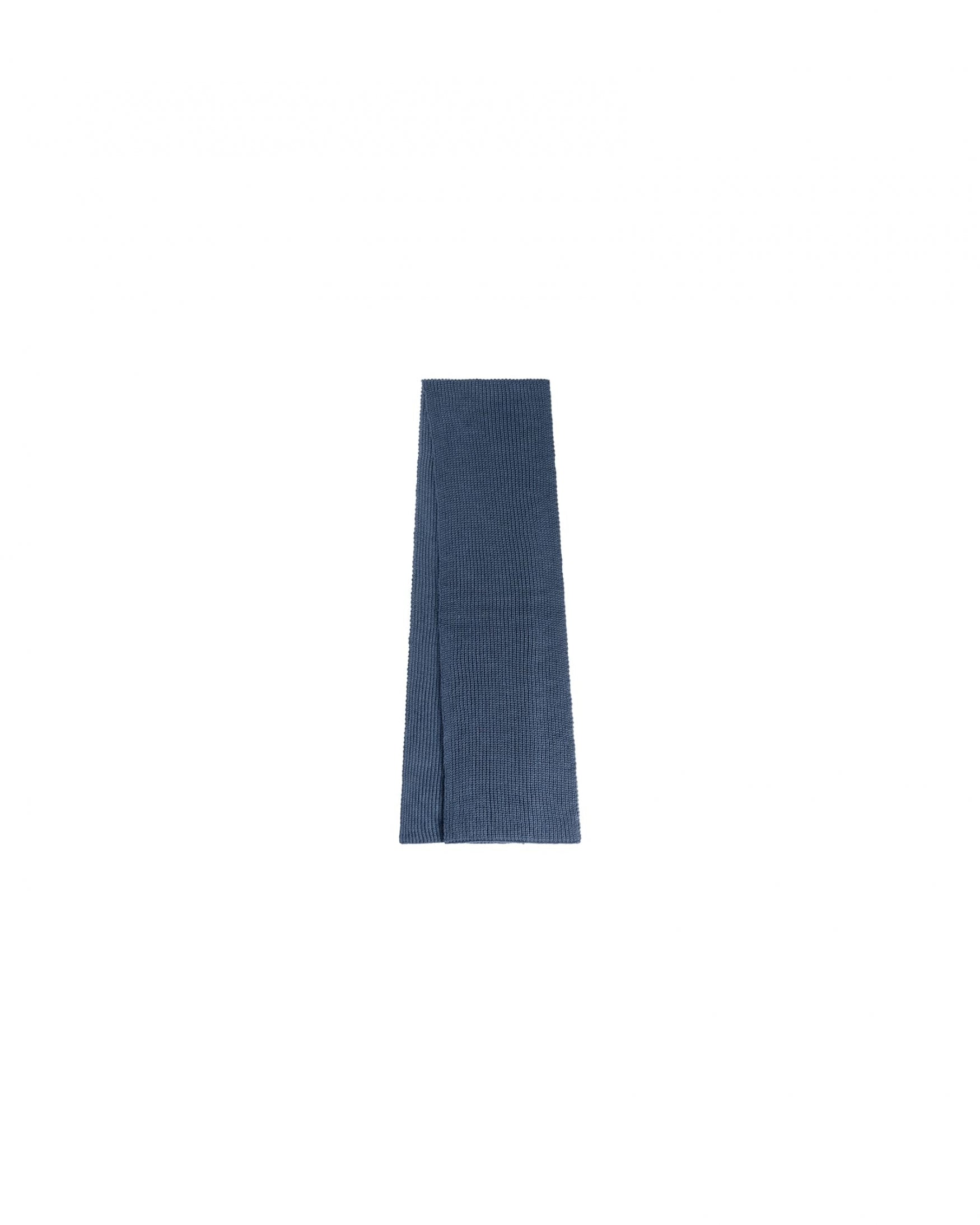 Malelions Men Ribbed Logo Scarf | Blue Slate