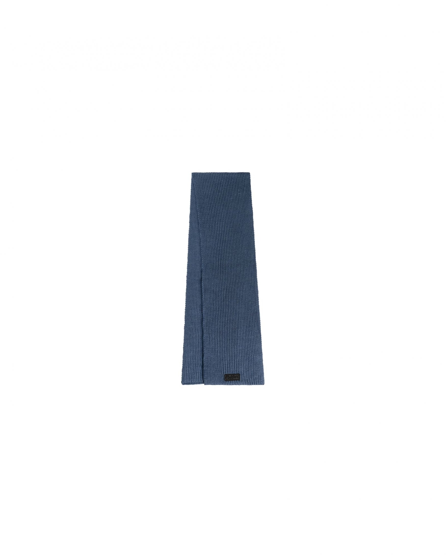 Malelions Men Ribbed Logo Scarf | Blue Slate