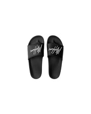 Malelions Men Signature Slides | Black/White