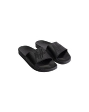 Malelions Men Signature Slides | Black/Black