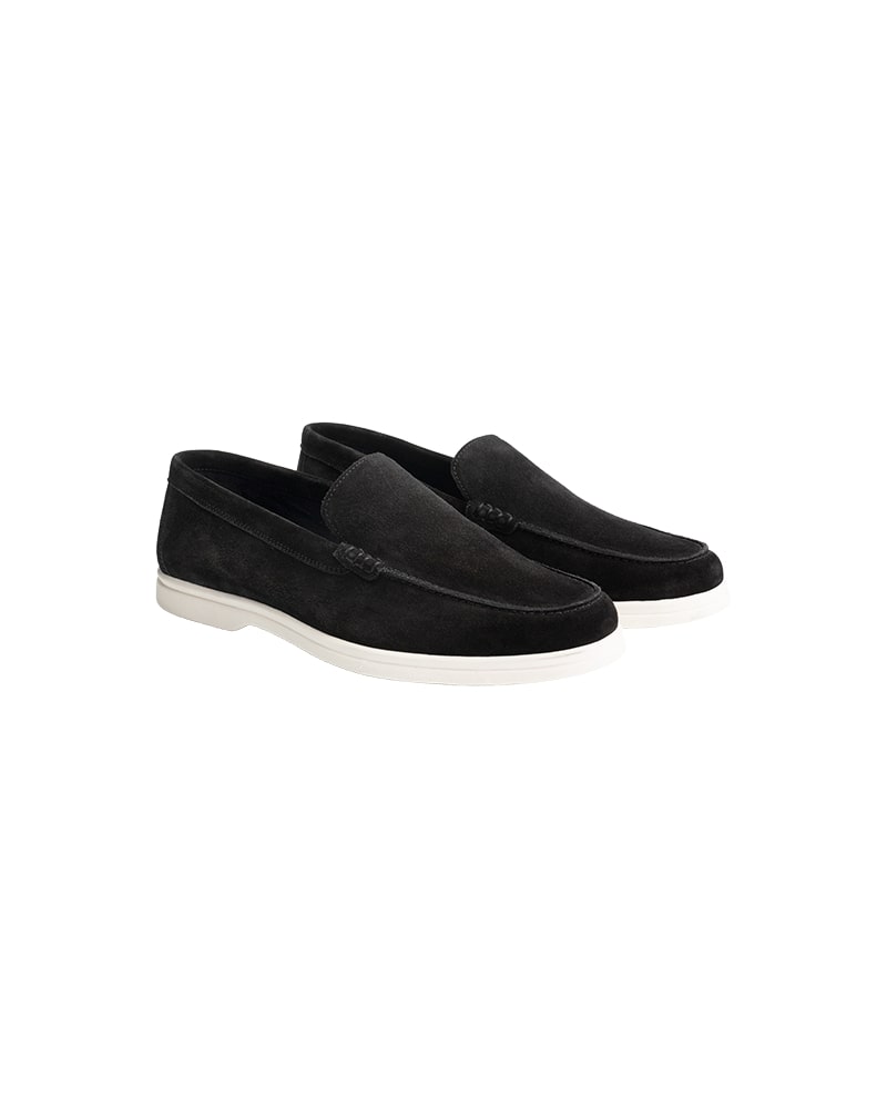 Malelions Men Low Top Signature Loafers | Black