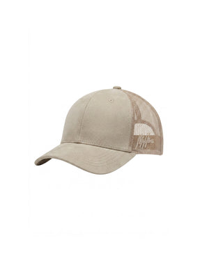 Malelions Men Suede Trucker Cap | Light Beige