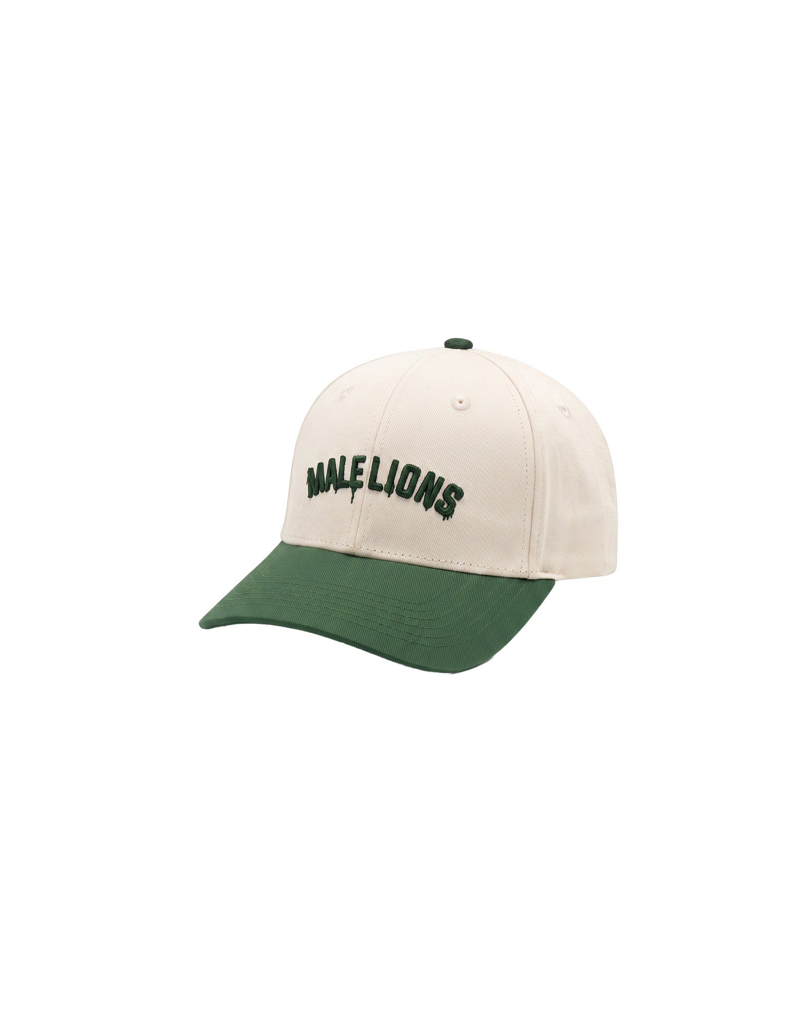 Malelions Men Society Club Cap | Off-White/Racing Green