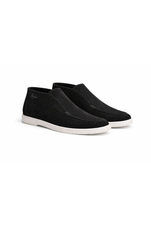 Malelions Men High Top Signature Loafers | Black