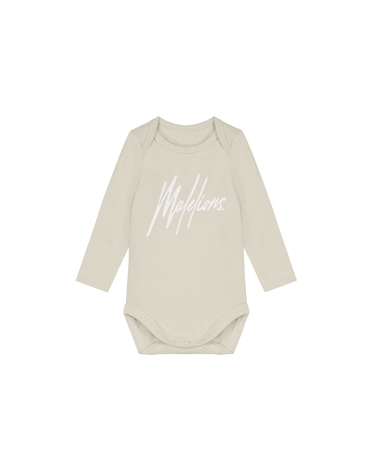 Malelions Baby Longsleeve Bodysuit | Beige