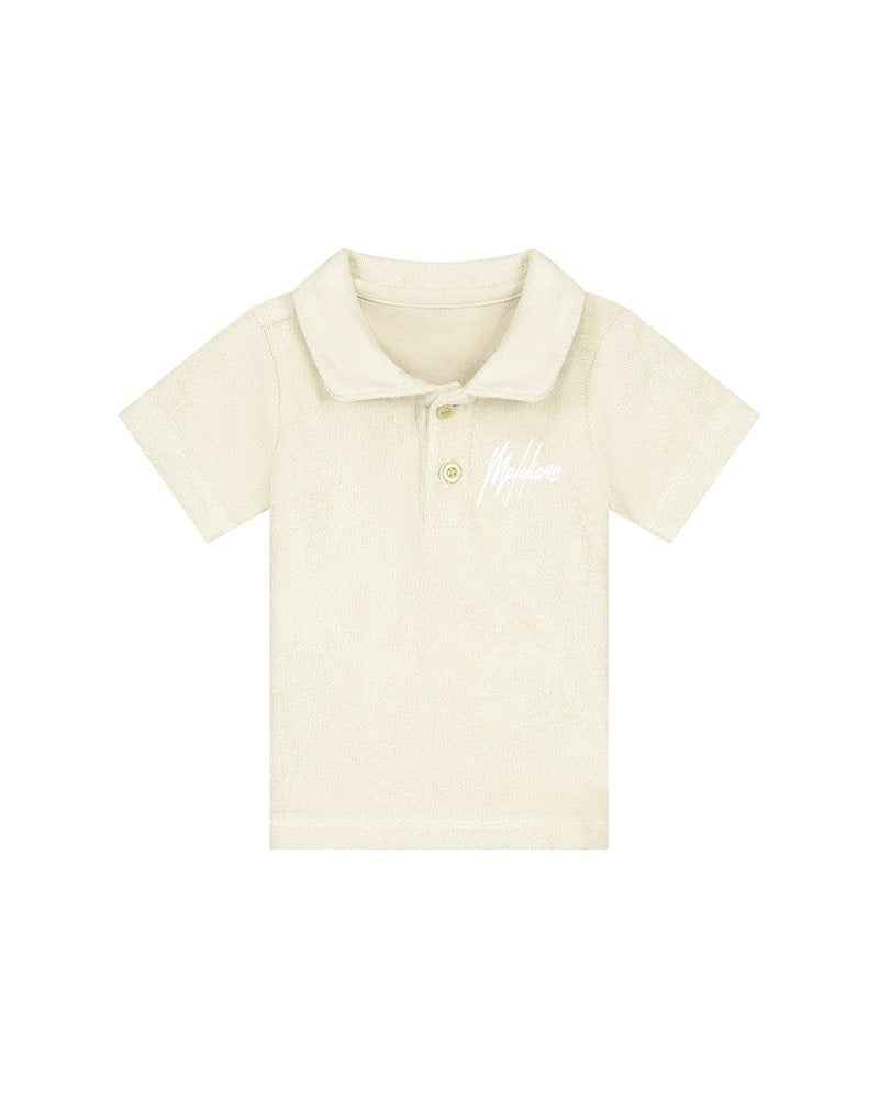  Malelions Baby Terry Polo | Dark Beige