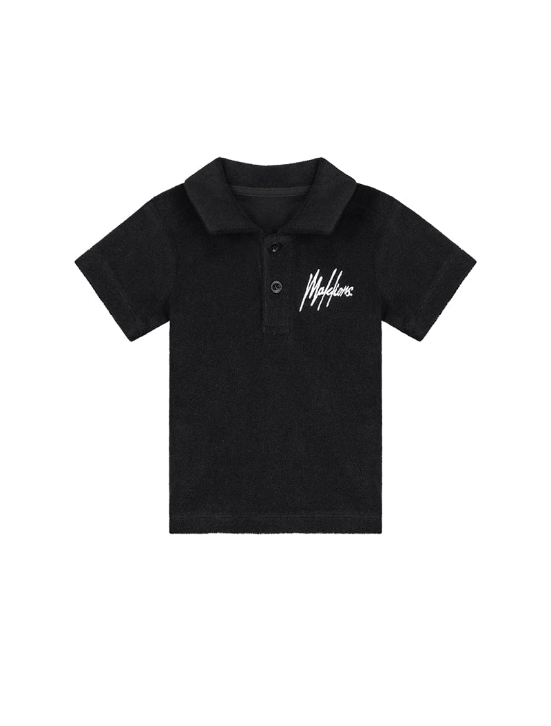  Malelions Baby Terry Polo | Black