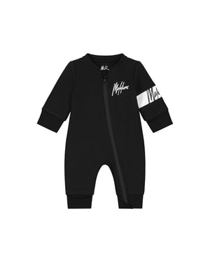 Malelions Baby-Trainingsanzug mit Rundhalsausschnitt | Schwarz