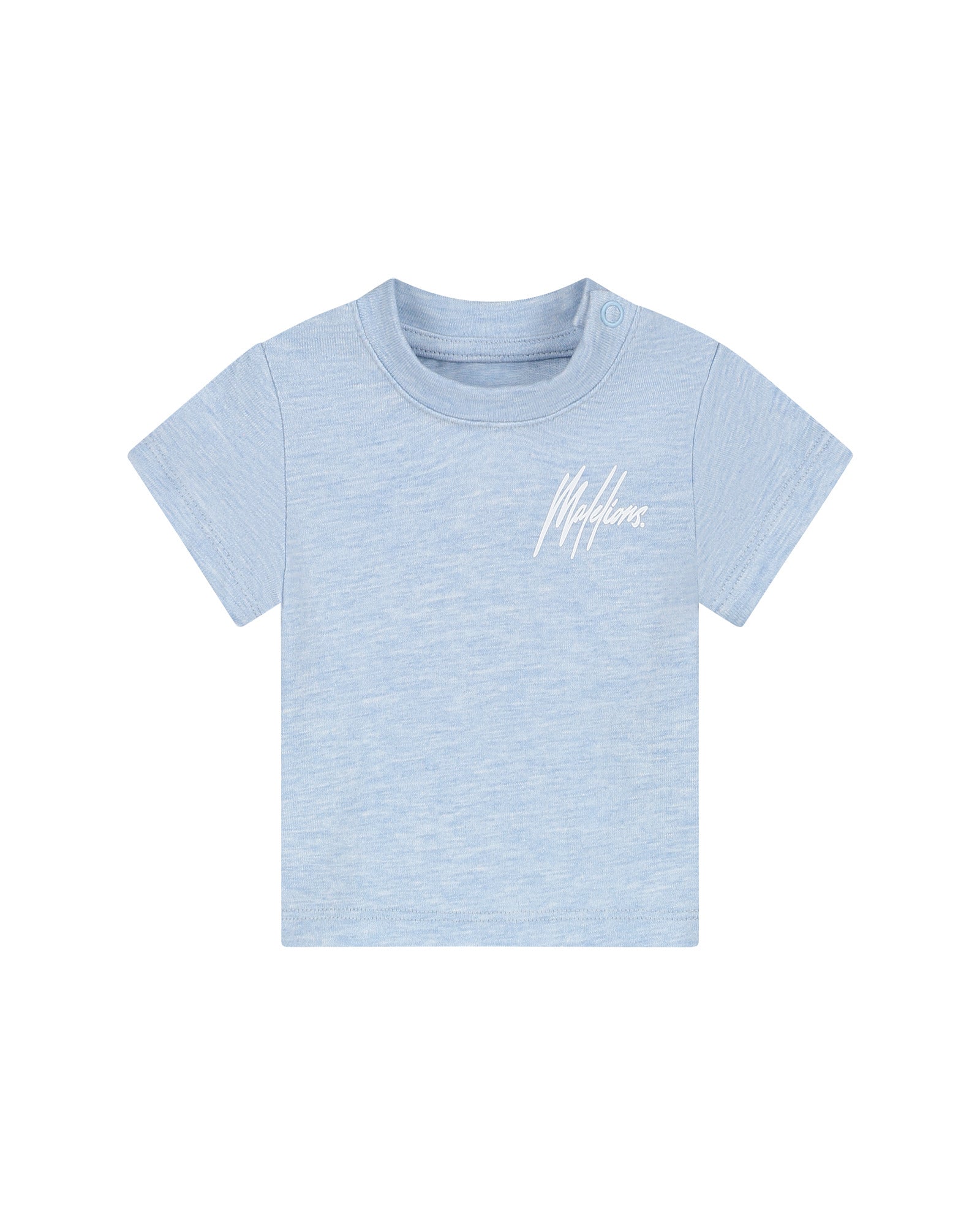 Malelions Baby Signature Melange T-Shirt | Sky Blue