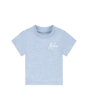 Malelions Baby Signature Melange T-Shirt | Sky Blue