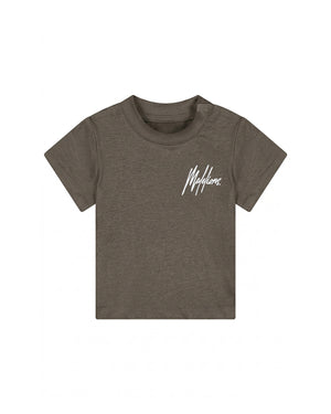Malelions Baby Signature Melange T-Shirt | Cocoa