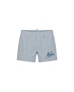 Malelions Baby Seersucker Swim Shorts | Sky Blue