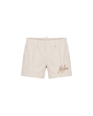 Malelions Baby Seersucker Swim Shorts | Caramel
