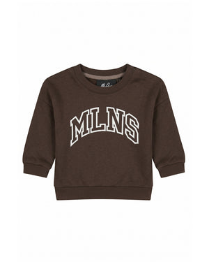 Malelions Baby College Sweater | Dark Brown