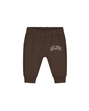 Malelions Baby College Sweatpants | Dark Brown