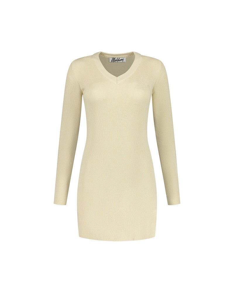  Malelions Women Knit Sweater | Beige