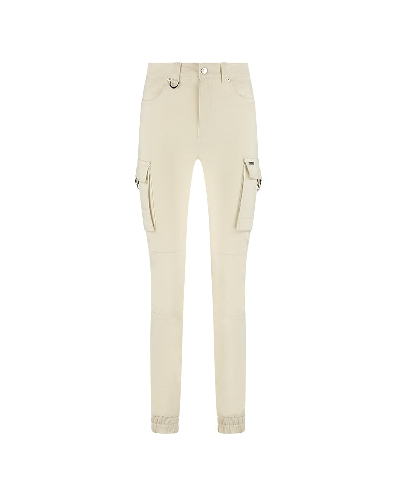  Malelions Women Signature Cargo Pants | Beige