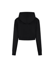 Malelions Women Cropped Zip Hoodie | Black