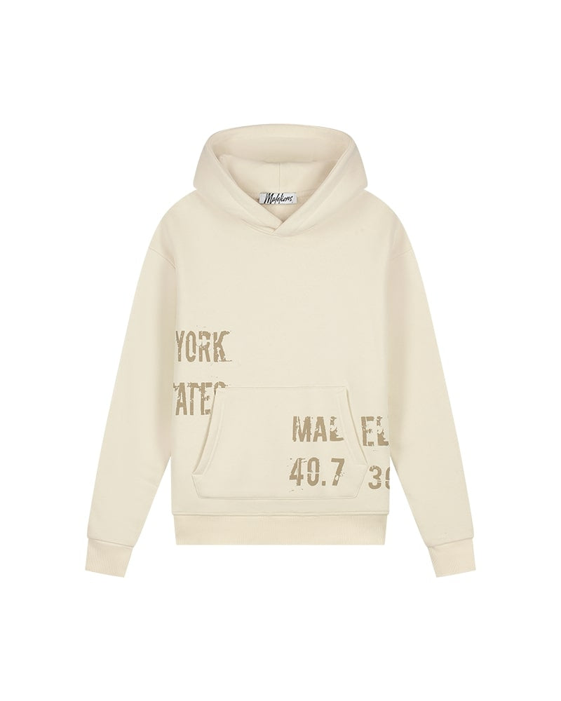  Malelions Women Distorted Hoodie | Beige