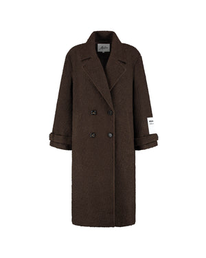 Malelions Women Oversized Label Coat | Brown
