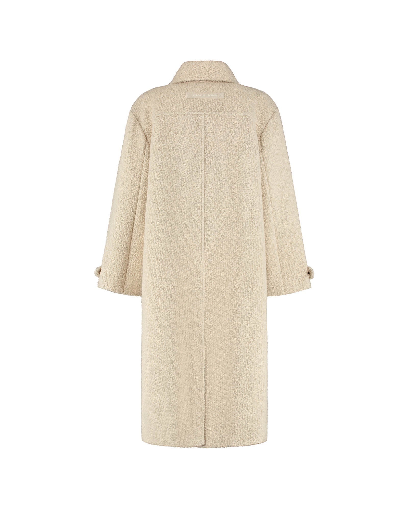 Malelions Women Oversized Label Coat | Beige