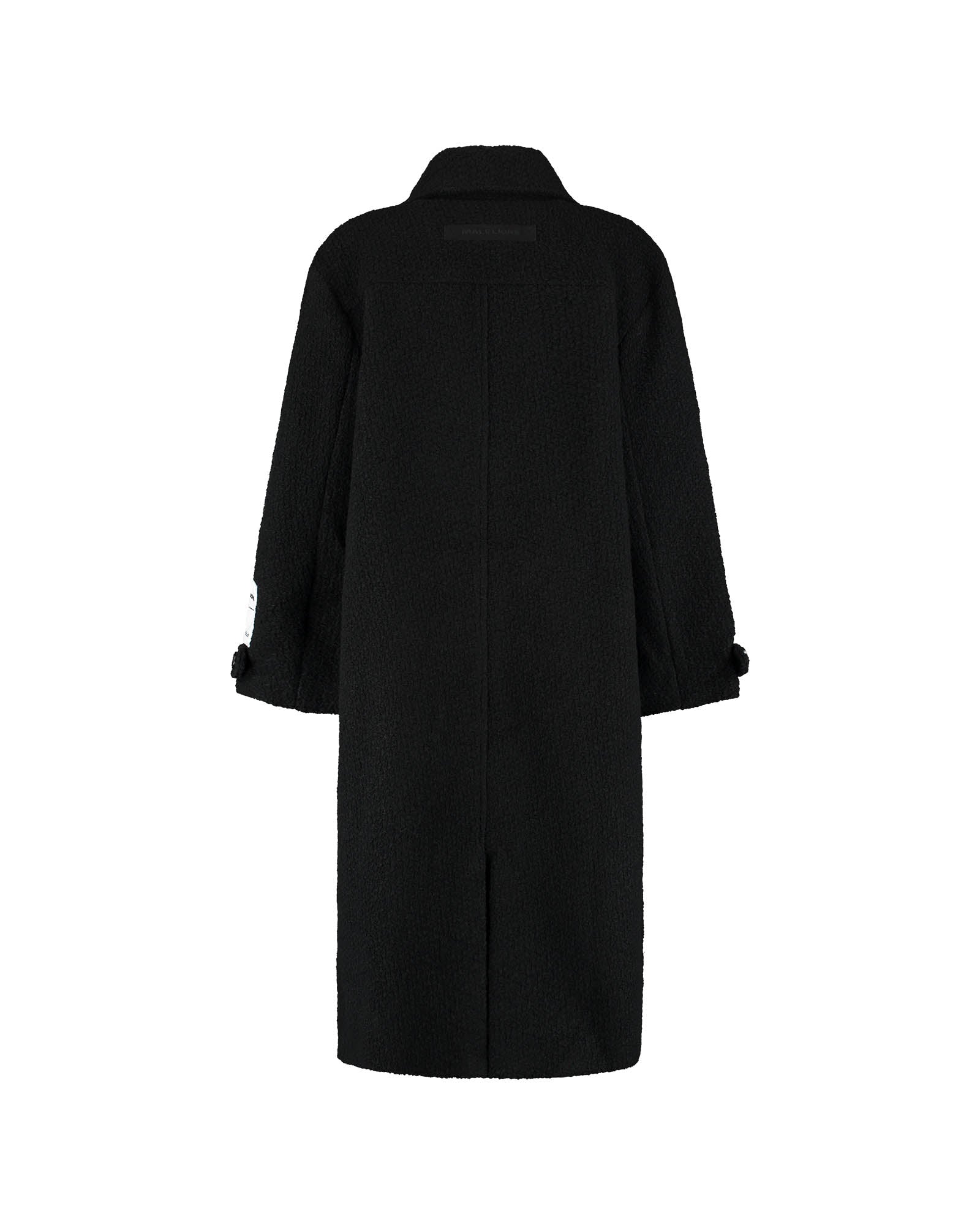 Malelions Women Oversized Label Coat | Black