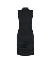 Malelions Women Sleeveless Drawcord Dress | Black
